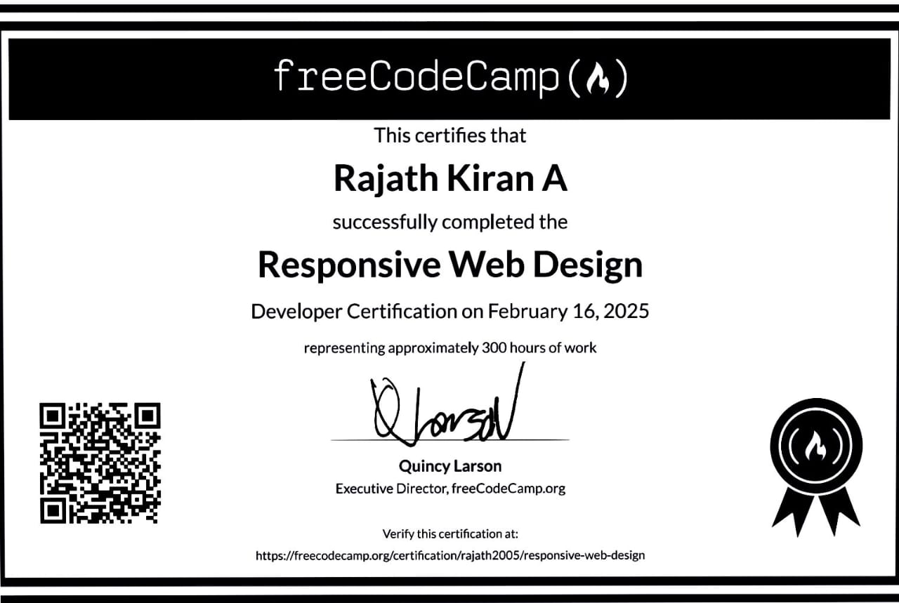 Responsive Web Design Certificate